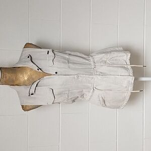 Max Jeans Natural Linen & Rayon Soft Lagenlook Zip & snap Vest